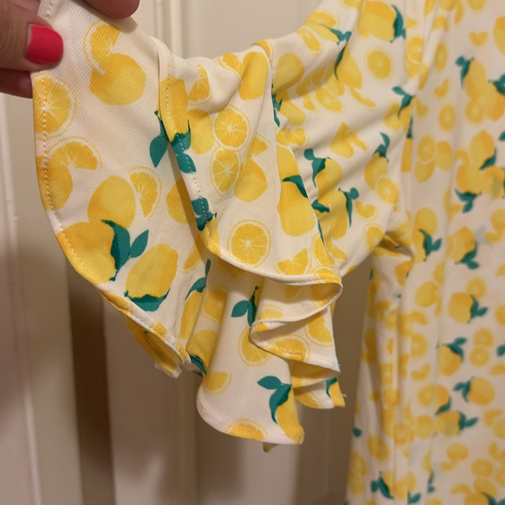 Pappagallo blouse, 🍋 lemon print, like new, size M - Picture 5 of 6